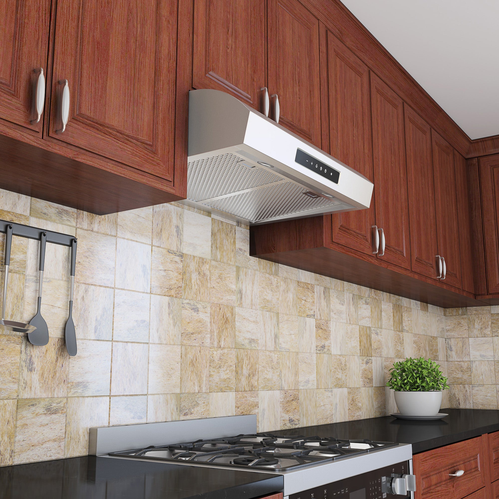 UC7 30 Inch Stainless Steel Under Cabinet Range Hood - Powerful Kitchen Ventilation for Smoke & Odor Removal - Perfect for Home Cooking & Grilling