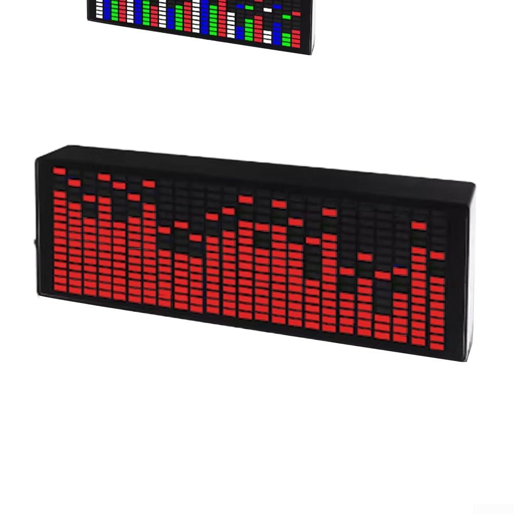 RGB Sound Activated LED DIY Lamp Kit with Music Display & Volume Control - Perfect for Bedroom, Party, and Home Decor (Red)