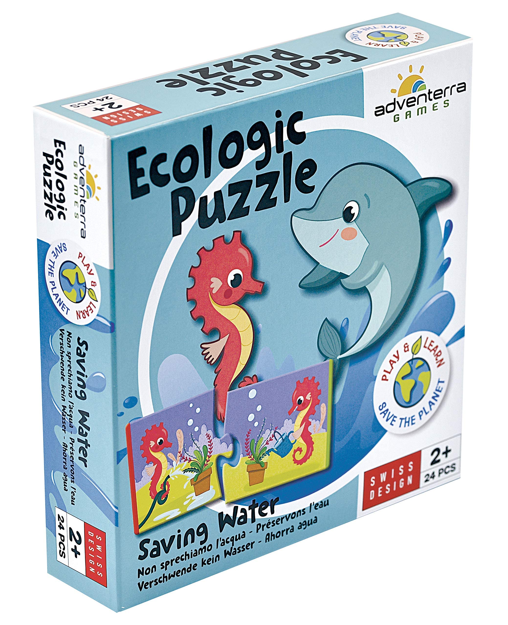 Adventerra Eco-Friendly Water Conservation Puzzles for Toddlers - Educational Saving Water Games for 2 Year Olds, Perfect for Preschool Learning and Home Playtime