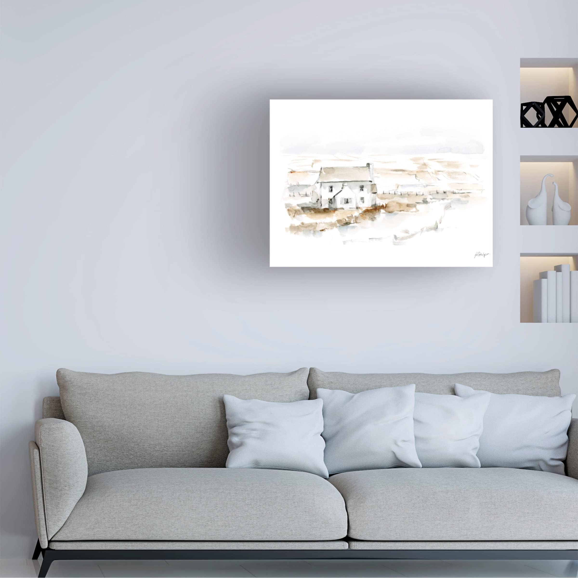 Ethan Harper Neutral Farmhouse I Canvas Art Print - Modern Rustic Wall Decor for Living Room, Bedroom & Office - Trademark Fine Art