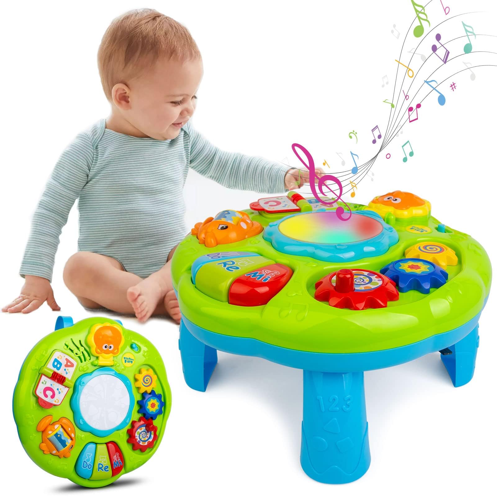 Best Baby Activity Table & Musical Toy for Infants 6-12 Months - Interactive Learning Center for Toddlers 0-18 Months - Educational Toys for Boys & Girls 1-3 Years Old - Perfect for Playtime, Early Development & Sensory Stimulation
