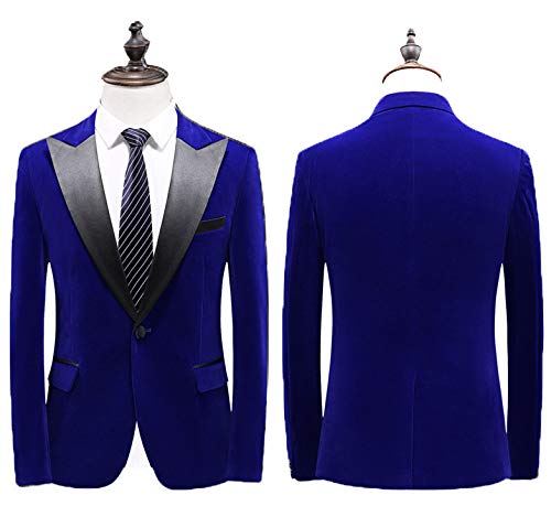 Men's Slim Fit Velvet Suit Jacket & Pants Set - Formal Wedding Blazer Tuxedo for Groom, Prom, Party | Elegant Evening Wear & Special Occasion Outfit