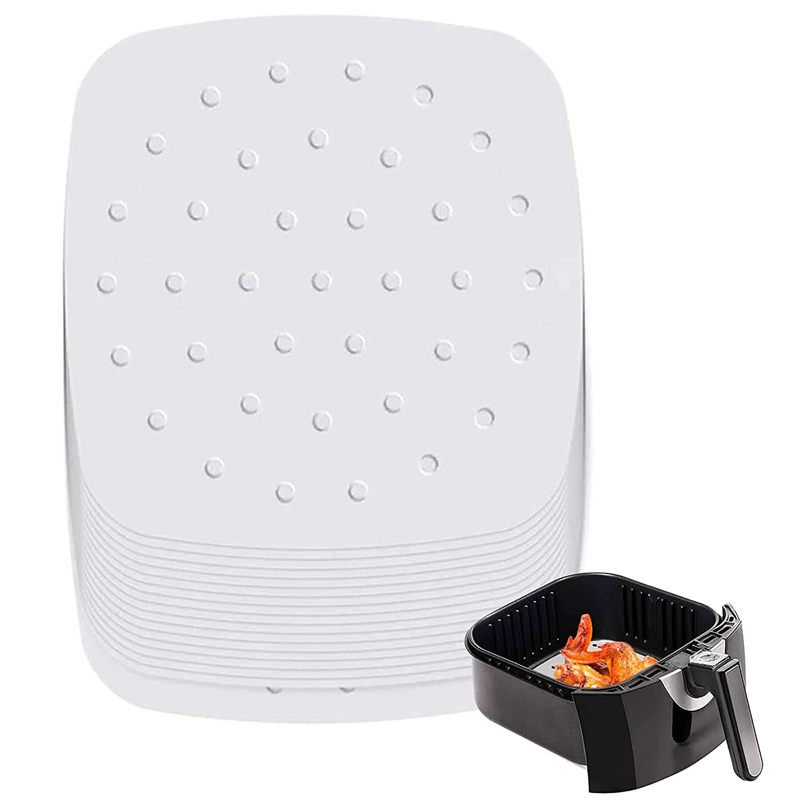 **Premium Nonstick Air Fryer Parchment Paper Liners - 6.3 Inch Bowl Shape Baking Sheets for Microwave & Frying Pan - Perfect for Healthy Cooking, Meal Prep & Easy Cleanup**