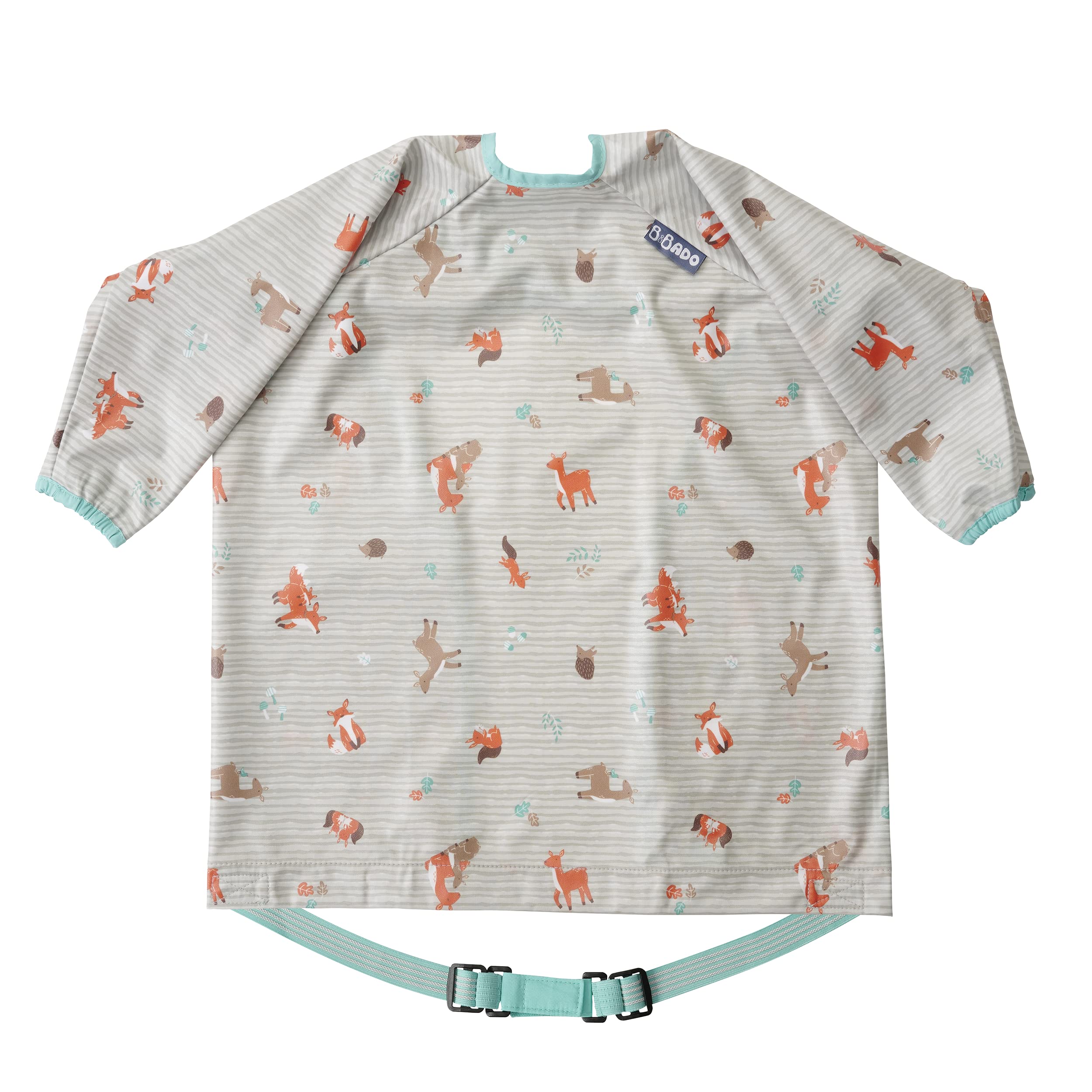 BIBaDO Baby Bibs with Sleeves - Adjustable Long Sleeve Coverall Feeding Bib for Toddlers & Infants | Easy Clean Weaning Bib for High Chair | Perfect for Messy Eating, Painting & Playtime
