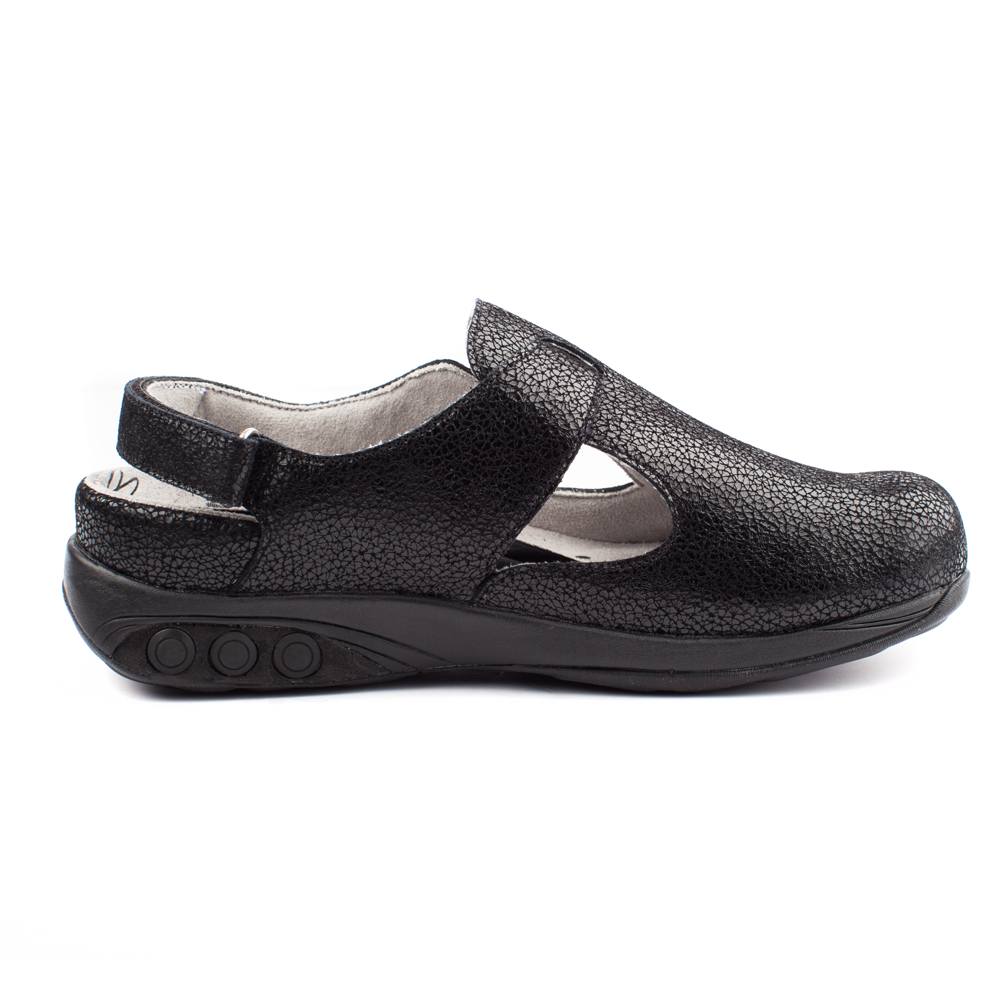 Chloe Women's Adjustable Leather Clog Sandals - Comfortable Slip-On Shoes for Casual Wear & Home Use
