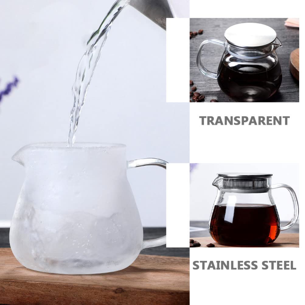 1pc Glass Coffee Pot with Drain Net - Exquisite & Practical Beverage Kettle for Coffee, Tea & Juice - Perfect for Home, Office & Cafe Use