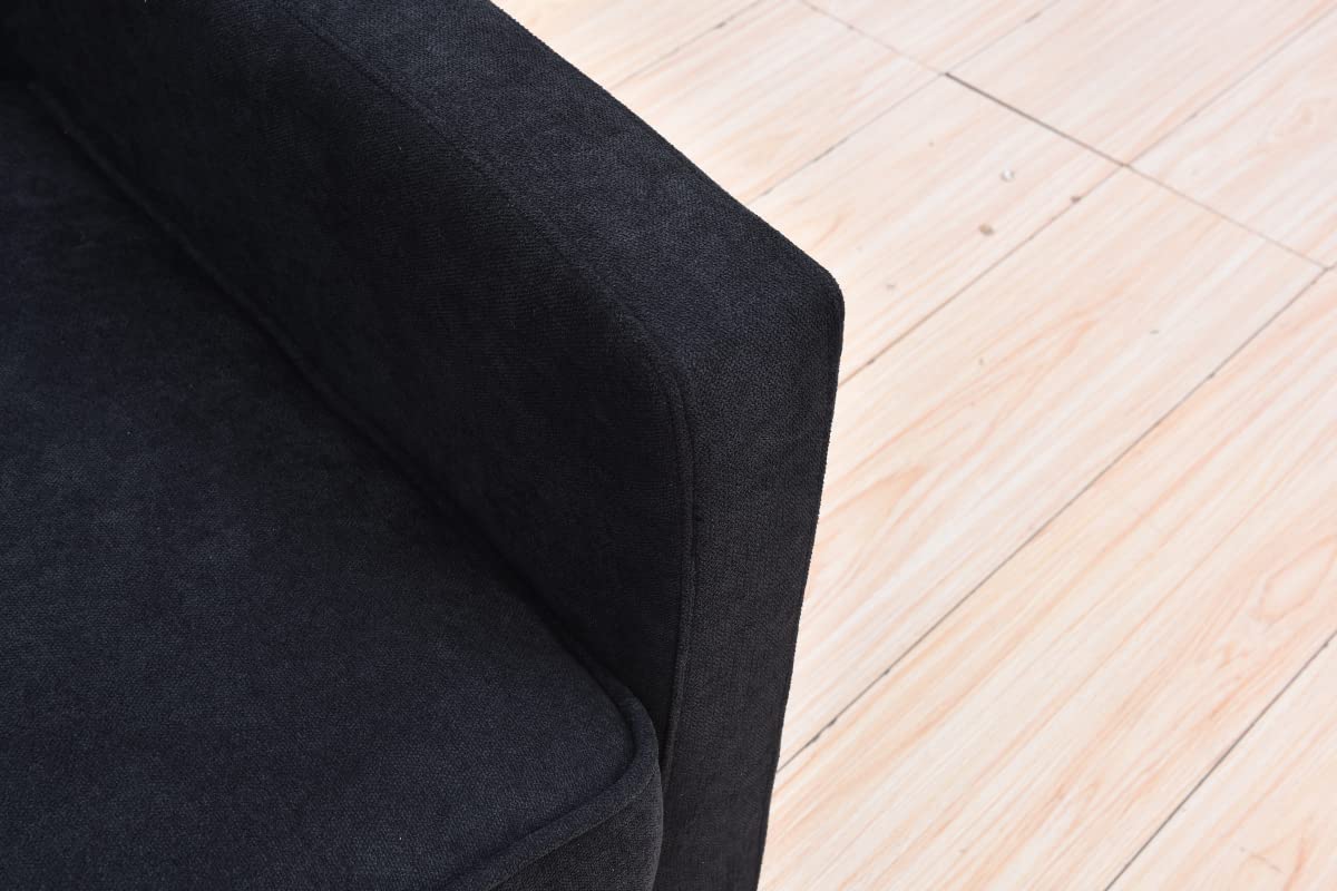 Victoria Accent Chair for Living Room - Modern Black Sofa Chair with Comfortable Cushion, Perfect for Home Decor, Reading Nook & Lounge Area