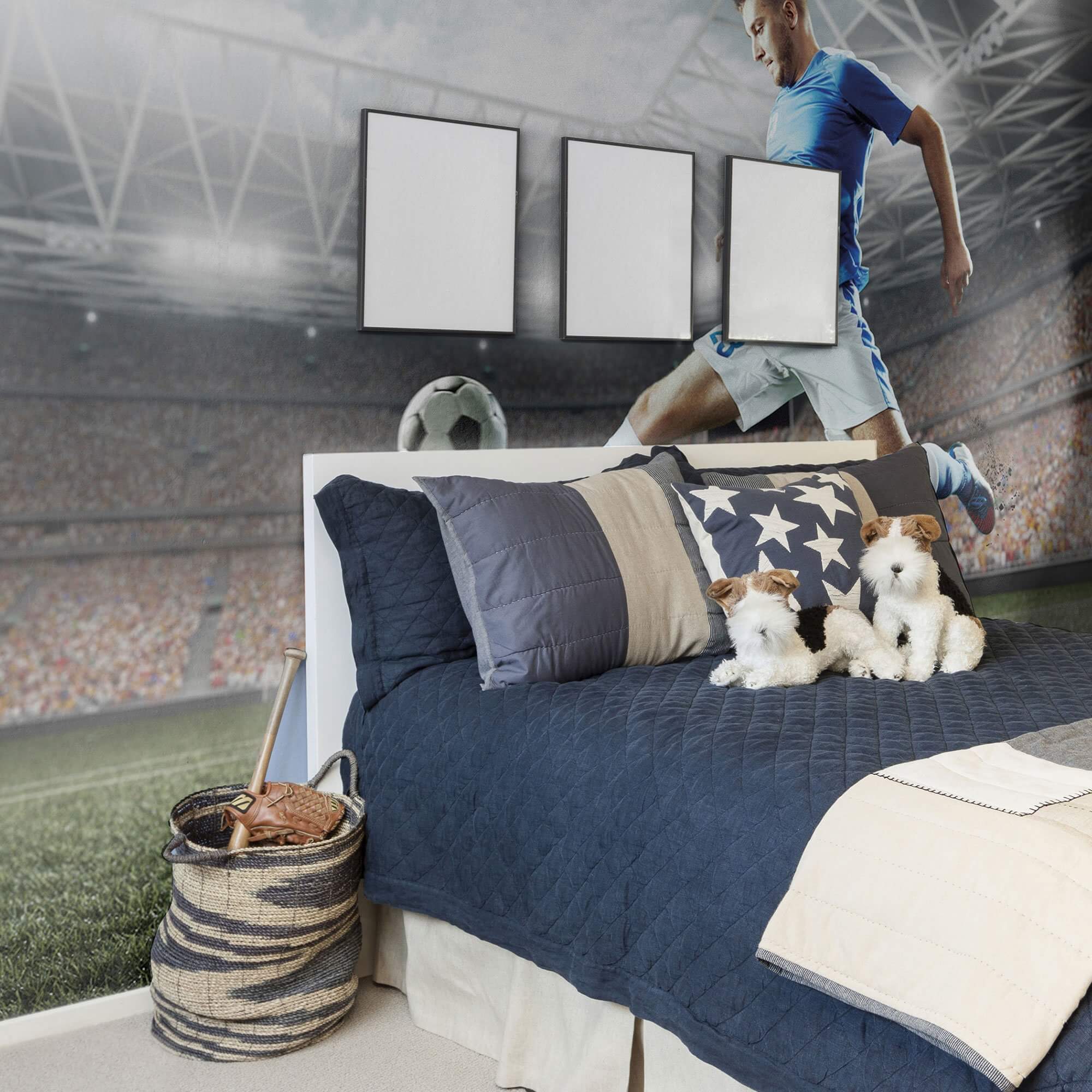Black and White Soccer Peel and Stick Removable Wall Decal - Perfect for Kids' Bedroom, Game Room, and Sports Themed Decor (6126)