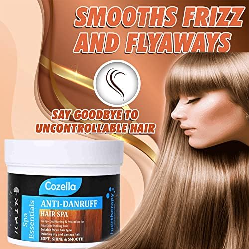 Cozella Anti-Dandruff Hair SPA Treatment with Nourishing Serum | Deep Conditioning & Hydration for Healthier Hair | All Hair Types | Perfect for Dry, Damaged & Itchy Scalp Care at Home