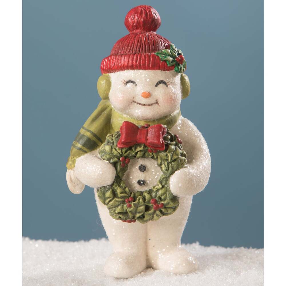 Bethany Lowe Designs Christmas Cheer Snowman - Festive Holiday Decor for Home, Office & Christmas Tree Decoration