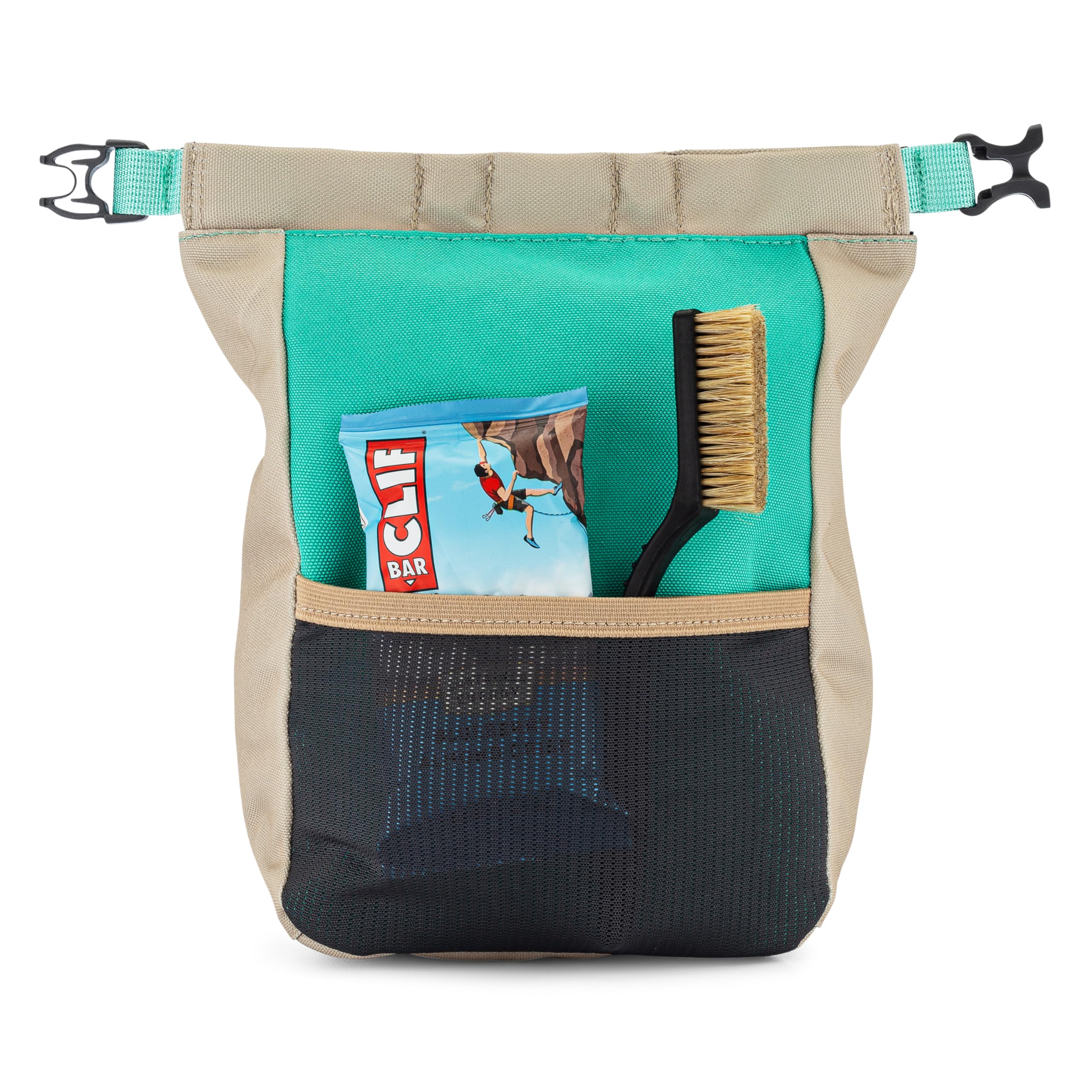 **Crux Large Bouldering Chalk Bucket with Magnetic Closure – Rock Climbing, Weightlifting & Gymnastics Chalk Bag – Zippered Pockets & Mesh Pouch for Secure Storage – Perfect for Indoor & Outdoor Training**