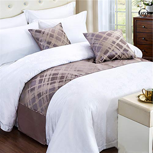 Modern Bed Runner Throw - 50x180cm Luxury Bed Cover for Queen/King Size Beds (120cm) - Soft Hotel Style Bedding for Home Decor, Weddings & Guest Rooms