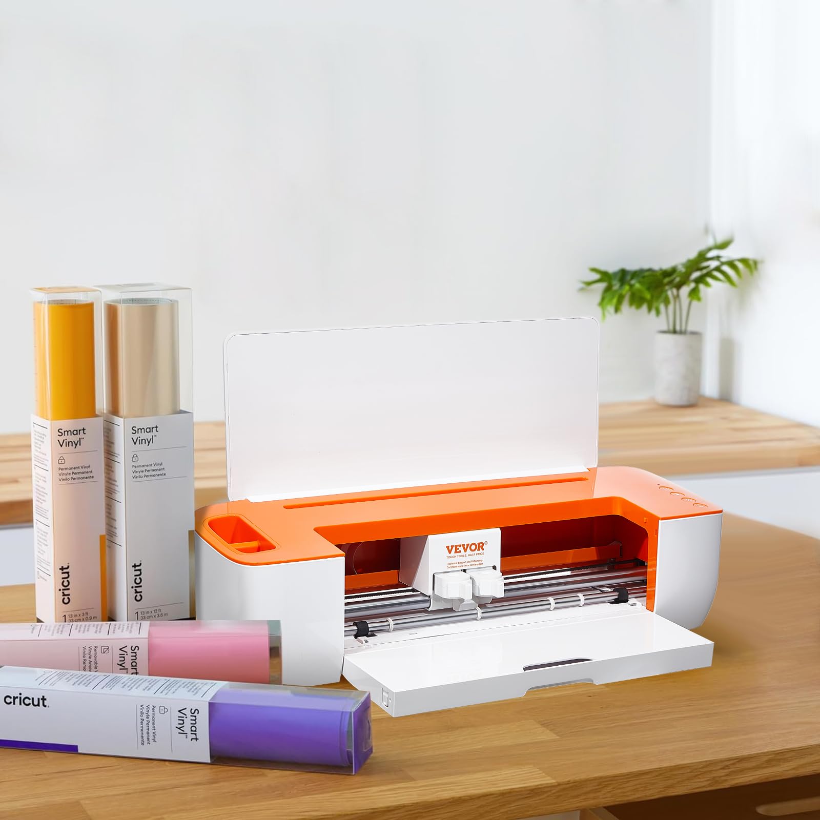 VEVOR Bluetooth Vinyl Cutter Machine - Compatible with iOS, Mac, Android & Windows - DIY Cutting Plotter with Massive Design Templates - Perfect for Custom Cards, Home Decor, Sign Making & Craft Projects