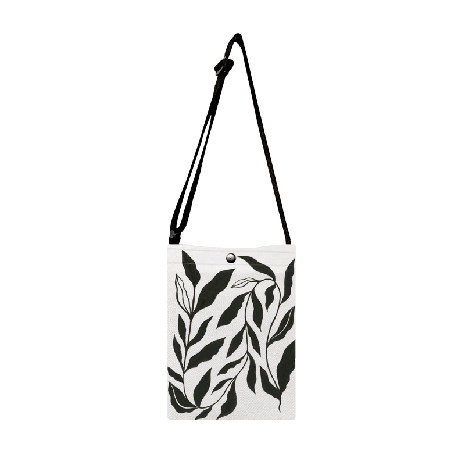 YUANYIRAN Women's Crossbody Shoulder Bag - Stylish Plant Leaf Print Foldable Canvas Tote for Shopping, Groceries & Daily Use | Reusable Eco-Friendly Handbag with Inner Pockets | Perfect for Work, Travel & Casual Outings