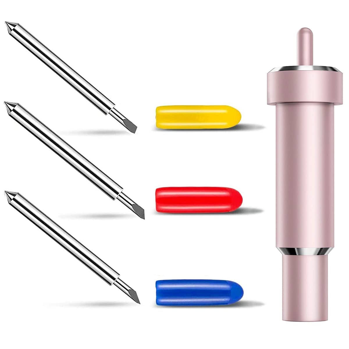 30/45/60 Degree Deep Cut Blade - Premium Sharp Point Replacement Blade for Cricut Explore 3, Air 2, Air, One, Maker 3 & Maker - Perfect for Foam, Chipboard, Leather Cutting - DIY Crafting, Scrapbooking & Vinyl Projects (Pink)