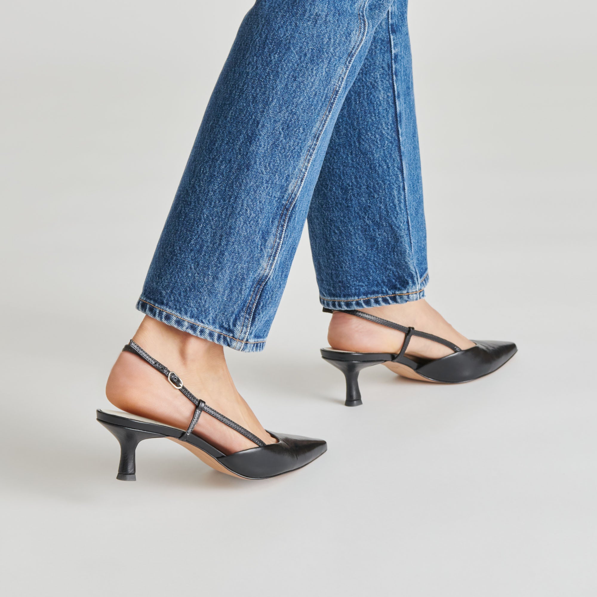 ODELA Women's High Heels - Midnight Crinkle Patent Leather Pumps for Parties, Weddings & Evening Events
