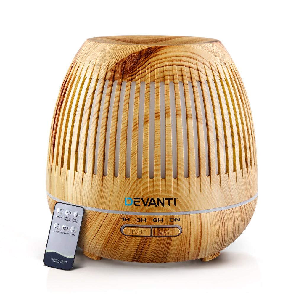 Devanti 400ml Aromatherapy Essential Oil Diffuser with LED Light & Humidifier - Perfect for Home, Office, Yoga & Spa Relaxation