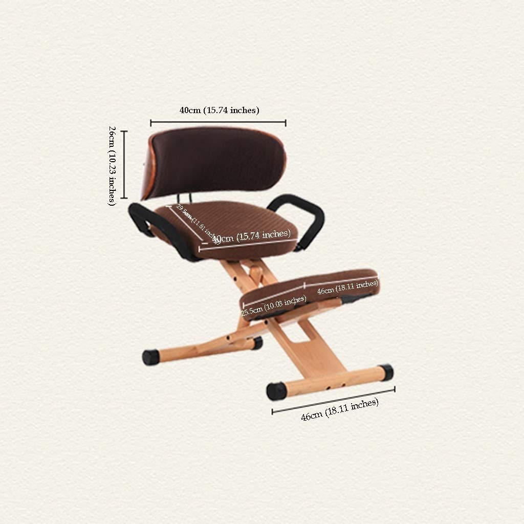 Ergonomic Kneeling Chair for Posture Correction - Adjustable Anti-Hump Back Support & Spine Pain Relief - Ideal for Office, Study & Computer Work - Happy Knee Stool for Neck Tension & Myopia Prevention