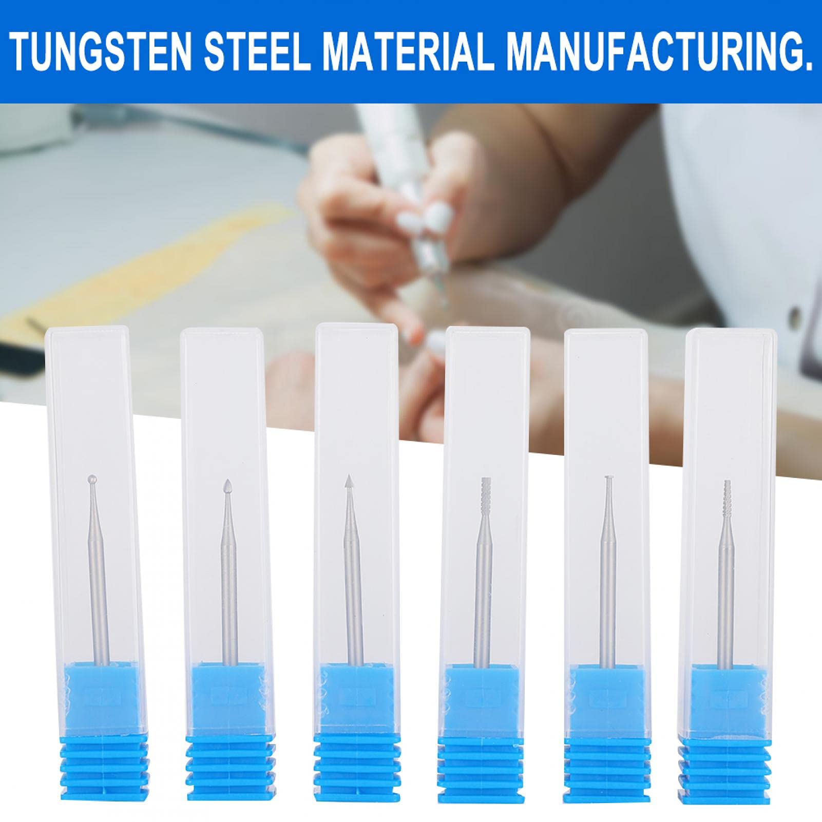 2-Piece Safe Nail Drill Bits Set - 1.4mm for Home Manicure & Salon Care
