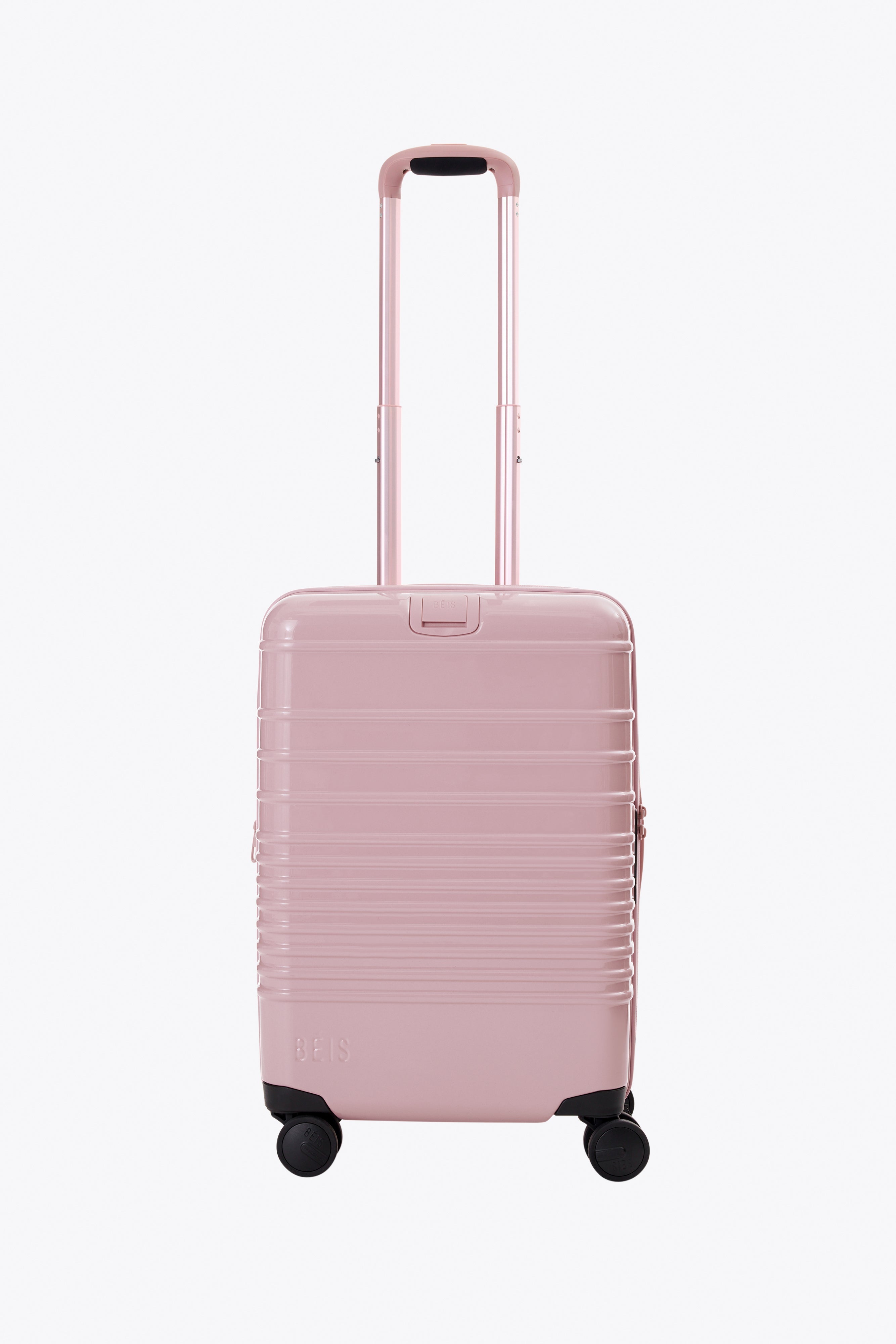 Stylish Glossy Atlas Pink Carry On Roller Luggage - Perfect for Air Travel, Business Trips & Weekend Getaways