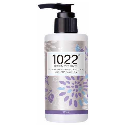 1022 Green Pet Care Floral Ear Cleansing Solution for Dogs & Cats | Gentle Pet Ear Cleaner with Natural Ingredients | Perfect for Regular Ear Hygiene & Odor Control