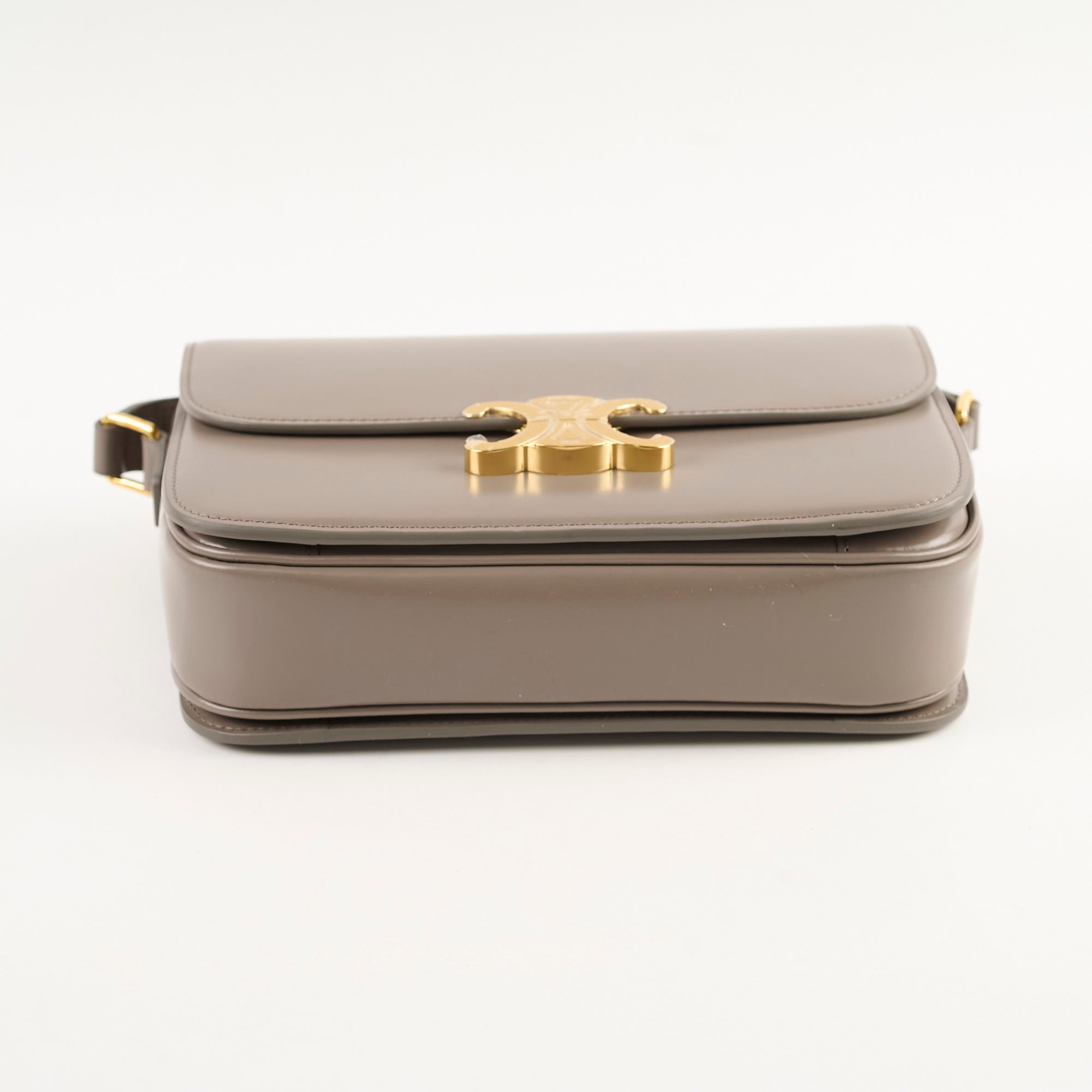 Celine Classique Medium Triomphe Bag Pebble Leather Crossbody Bag for Women | Luxury Designer Handbag for Work, Travel & Everyday Use