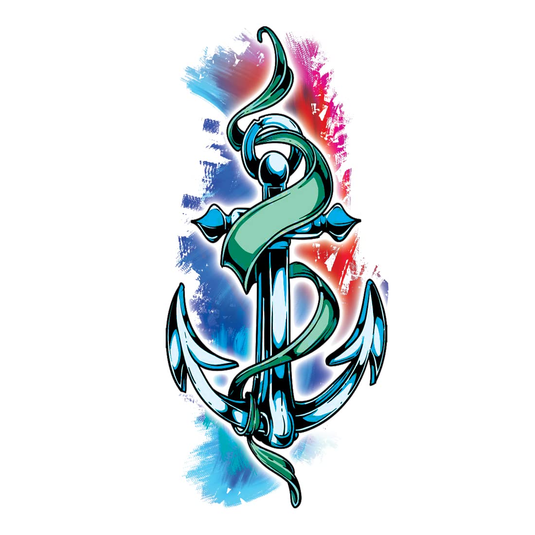Waterproof Temporary Anchor Tattoos for Kids - Blue Nautical Design for Boys & Girls - Perfect for Beach Parties, Summer Camp & Themed Events