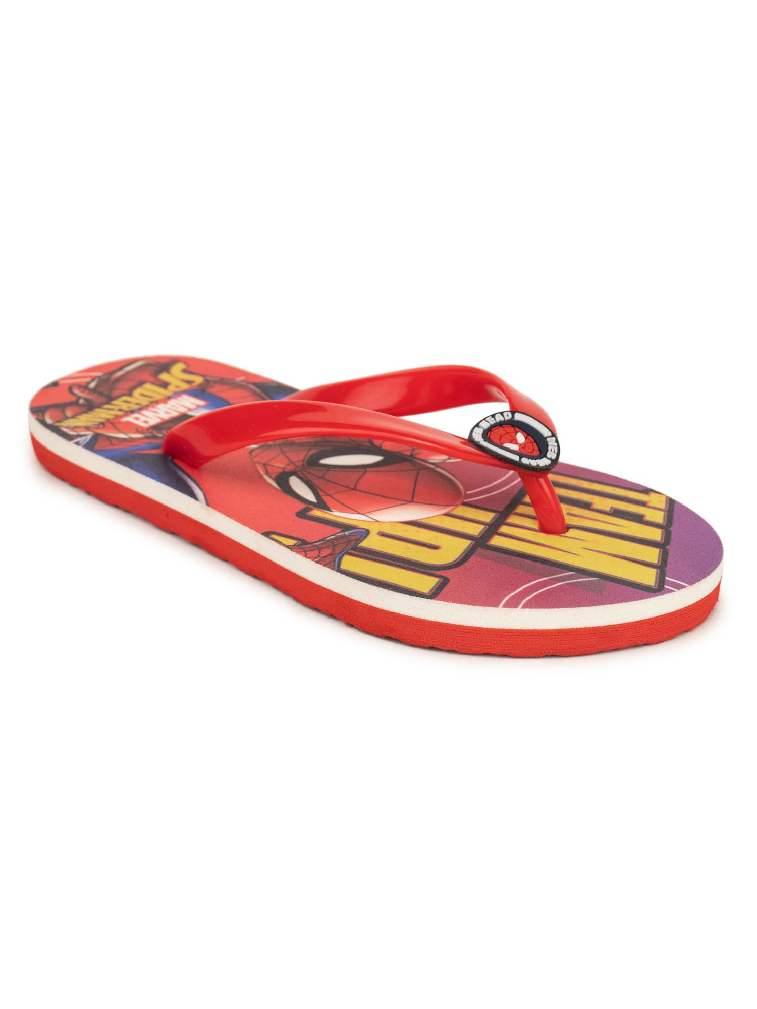 Marvel Spiderman Kids Boys Red Flip-Flops - Toothless Design | Comfortable Summer Sandals for Boys & Kids | Perfect for Beach, Pool & Outdoor Play