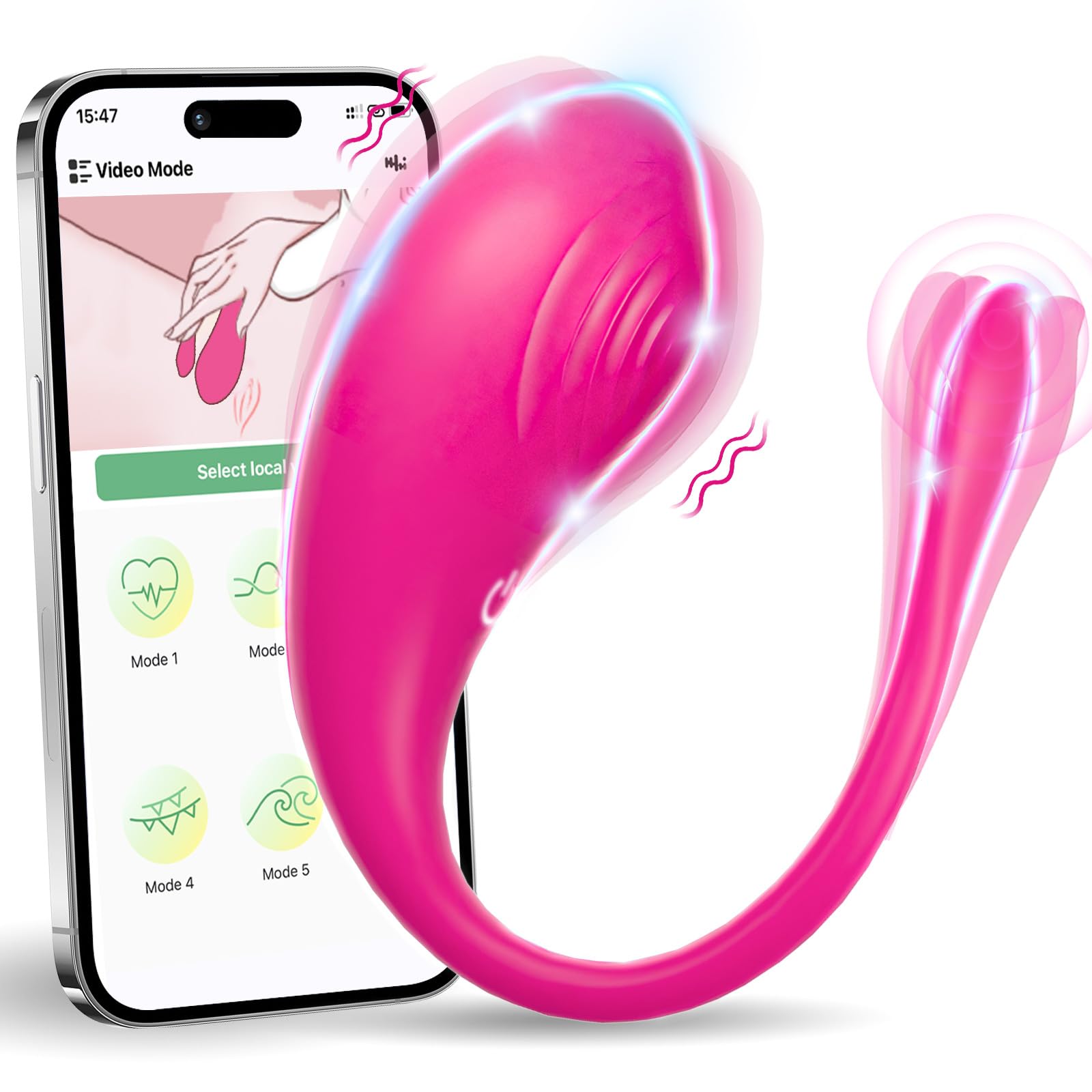 Bluetooth Wearable Vibrator for Women - Remote Control G Spot & Anal Stimulation Adult Toy with 9+ Vibration Modes, Mini Panty Vibrator for Couples Long Distance Play - Perfect for LDR, Date Nights & Solo Pleasure