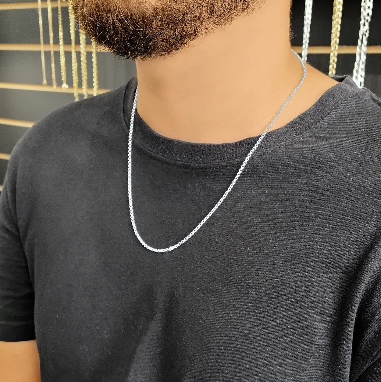 925 Sterling Silver Rolo Link Chain Necklace for Women - 1.5mm, 2mm & 2.5mm Circle Belcher Chain | Pendant Necklace in 16