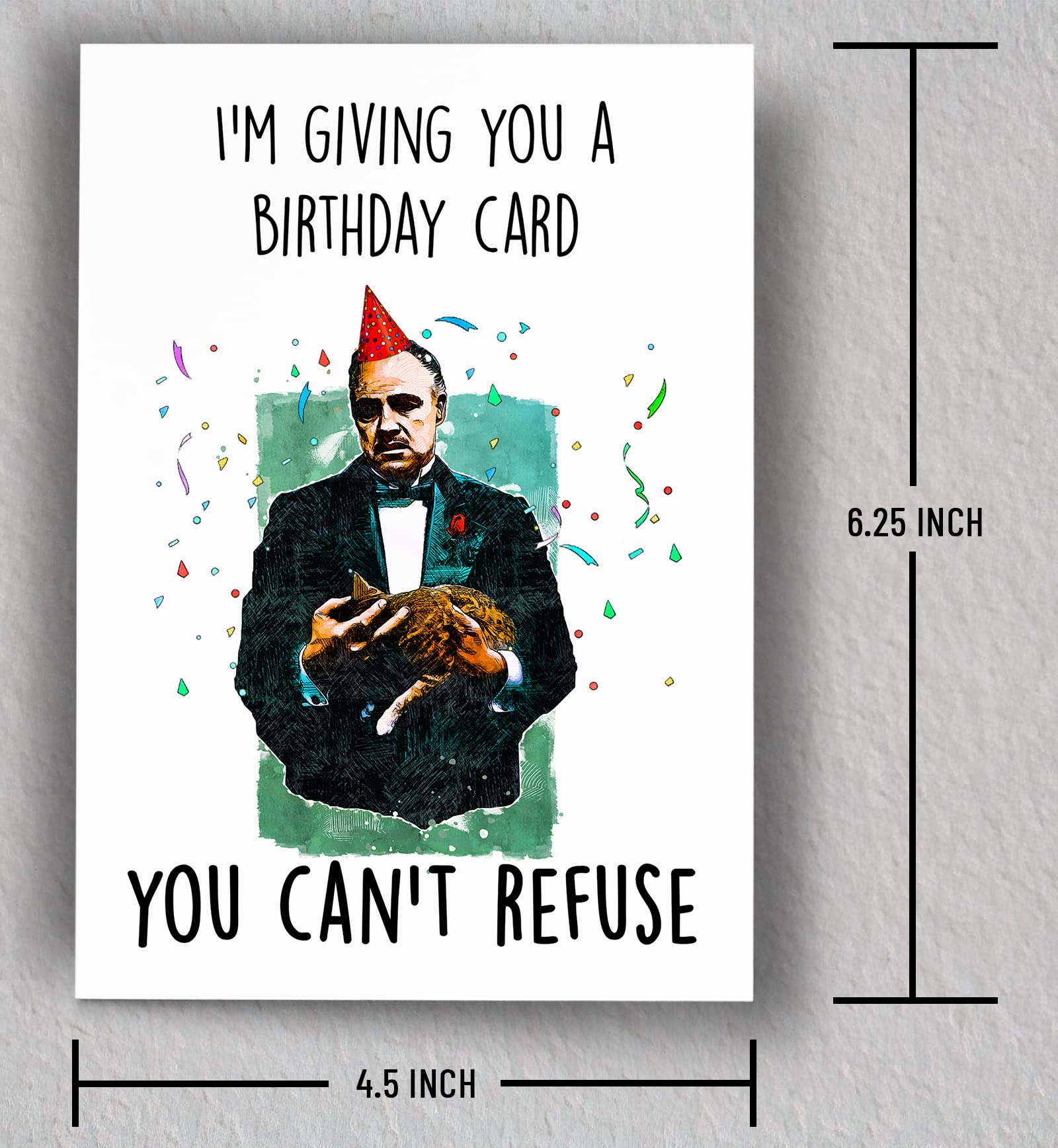 The Godfather Birthday Card - Funny Blank Greeting Card for Men & Women - Perfect for Birthdays, Gifts, and Movie Fans