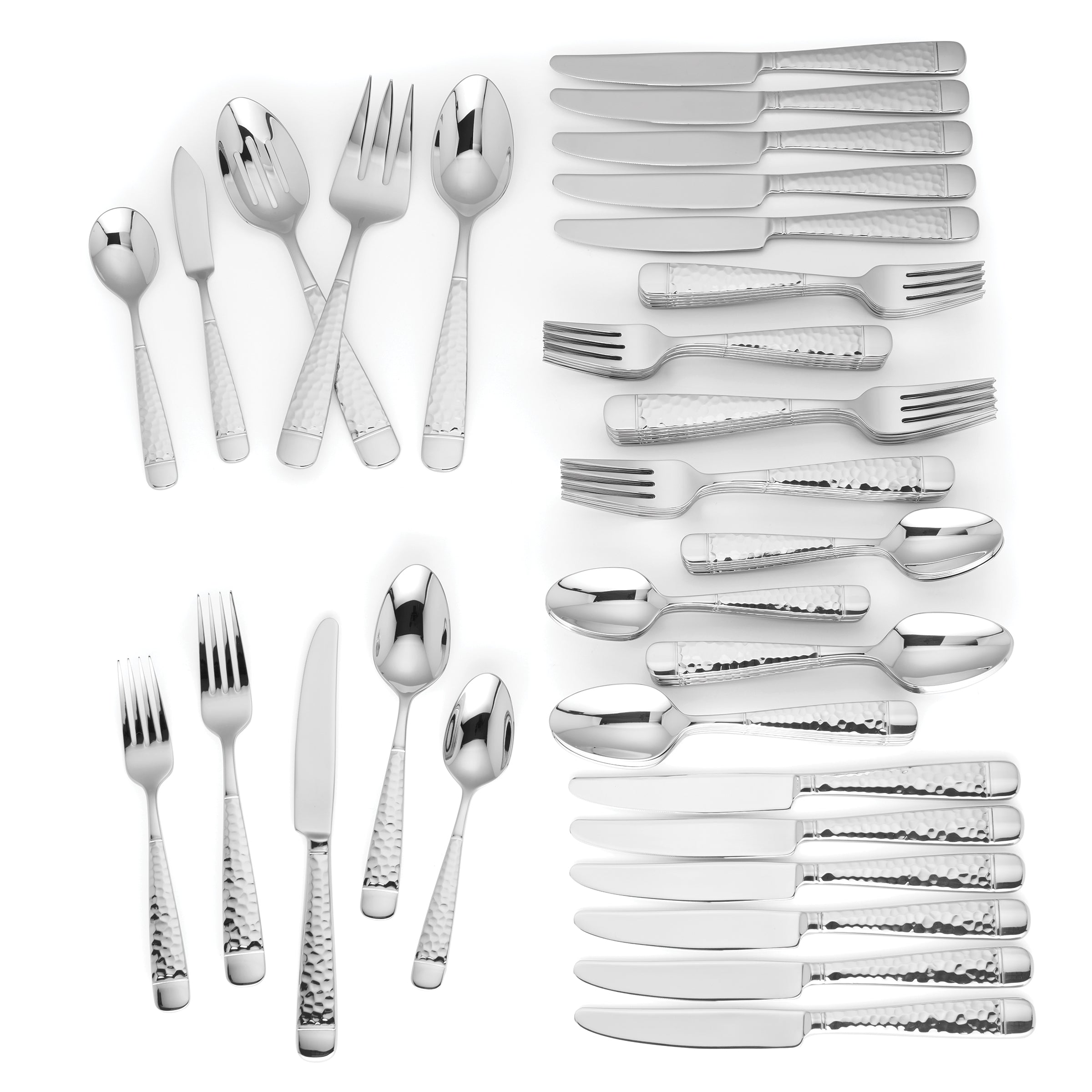Eastwood 65-Piece Stainless Steel Flatware Set - Durable Silverware for Everyday Dining, Parties & Gifts