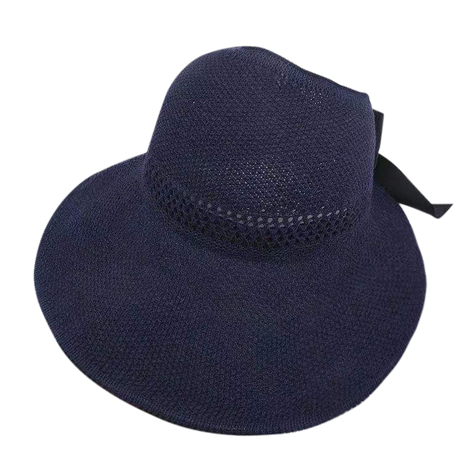 iCJJL Women's Wide Brim Sun Hat - UPF 50+ UV Protection Straw Hat with Bow for Beach, Fishing & Vacation | Fashionable Summer Accessory for Outdoor Activities