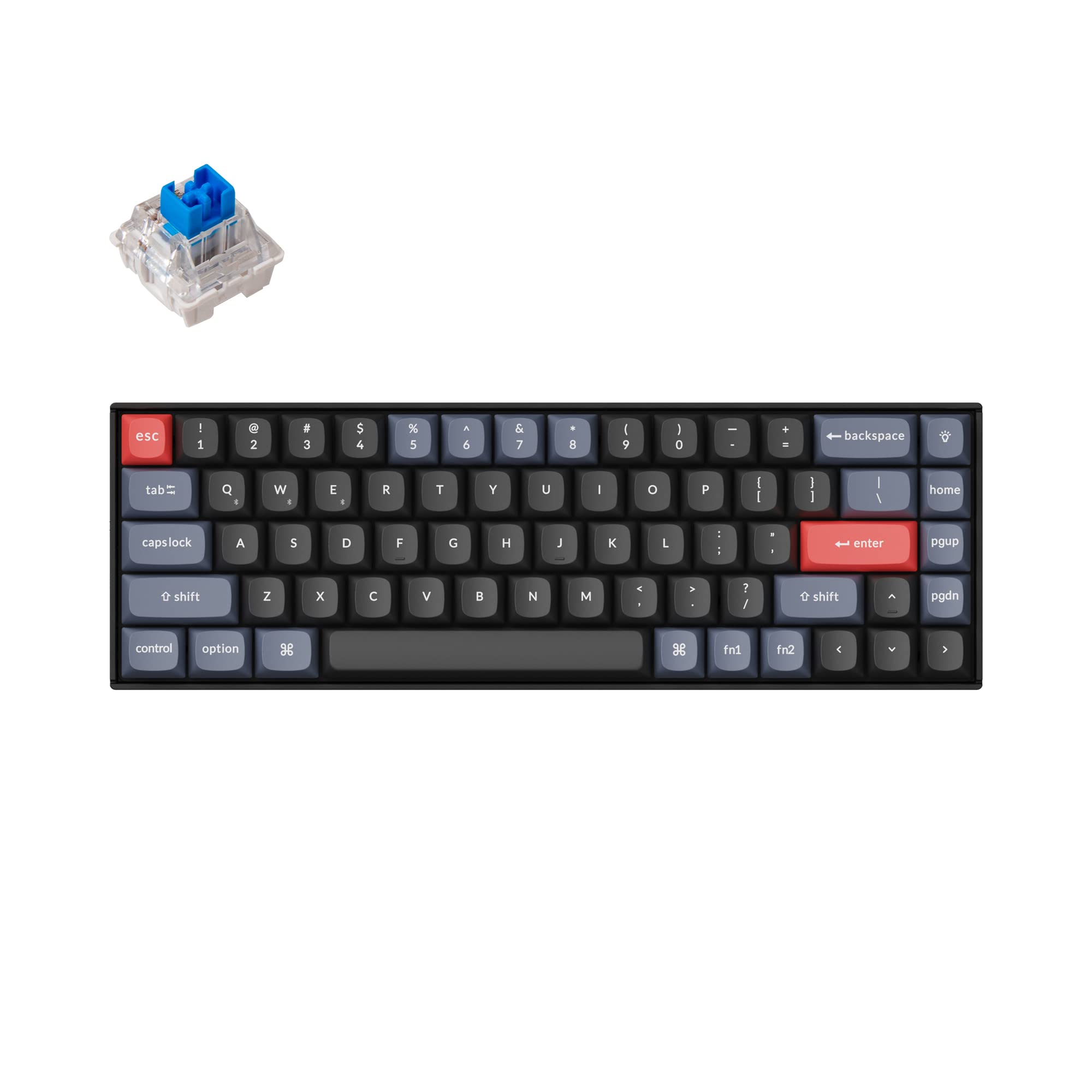 Keychron K6 Pro Wireless Custom Mechanical Keyboard - QMK/VIA Programmable, Hot-Swappable K Pro Blue Switches, 65% Compact RGB Backlit Keyboard for Mac/Windows/Linux - Perfect for Office Work, Gaming & Programming
