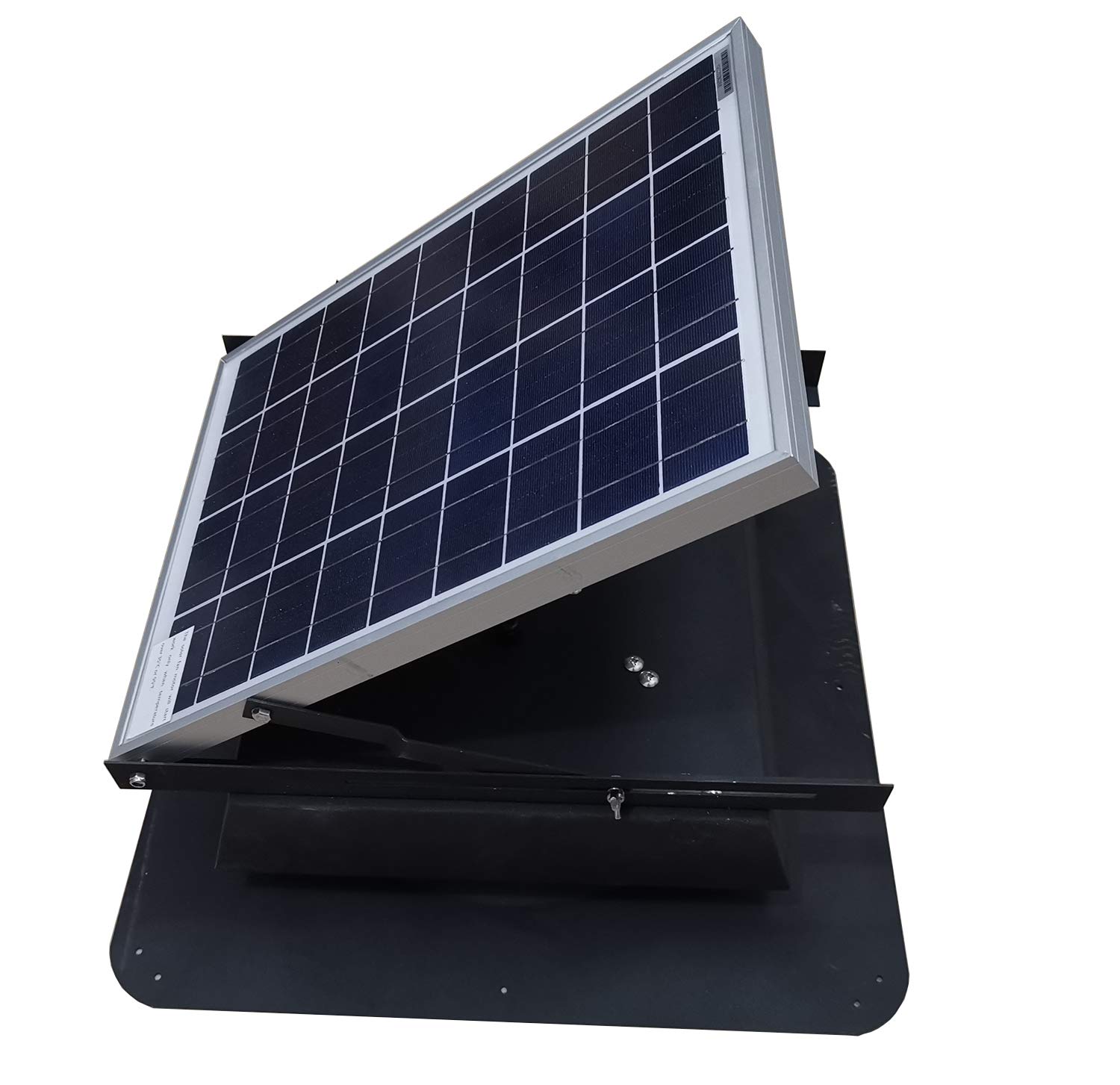 Solar Powered Roof Attic Exhaust Fan with Natural Light - Energy Efficient Ventilator for Greenhouses, Homes & Sheds - Black (Ideal for Temperature Control & Air Circulation)