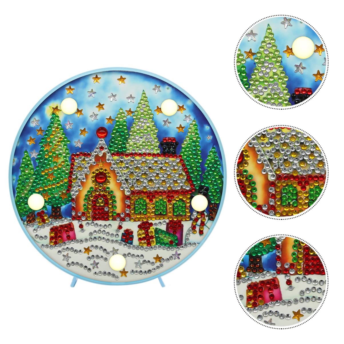 Uonlytech DIY Diamond Painting Lamp Kit - Christmas Nativity Scene Decor, LED Light Desk Topper for Home & Office | Perfect Holiday Gift, Craft Project & Festive Decoration