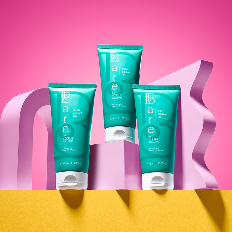 Bare by Vogue Tinted Gradual Self Tanner - Natural Sunless Tanning Lotion for Face & Body - Perfect for Summer Glow, Beach Vacations & Special Occasions