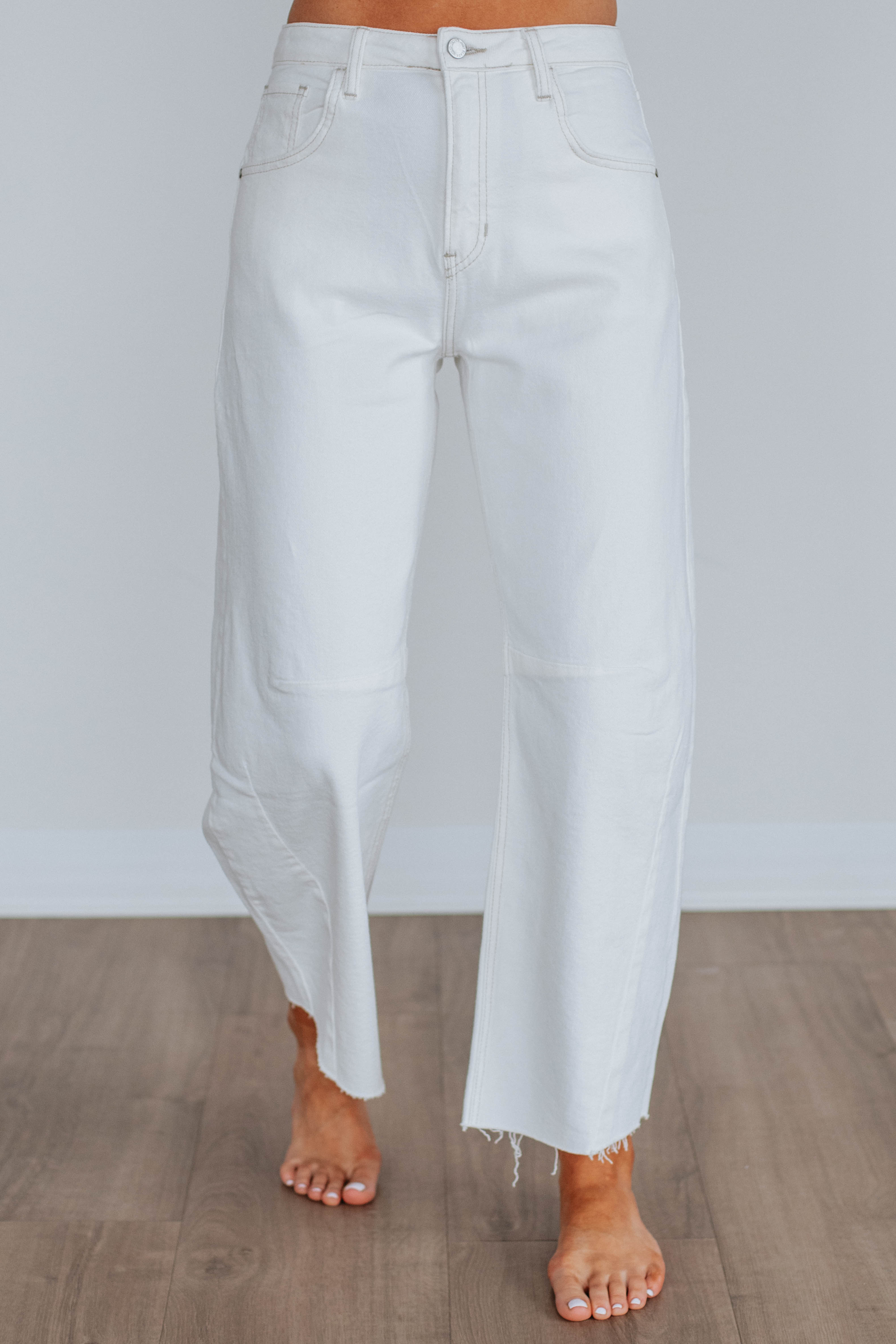 Beatrix JBD Jeans for Women - High Waisted Skinny Jeans in Ivory | Comfortable Stretch Denim Pants for Casual Wear & Everyday Outfits