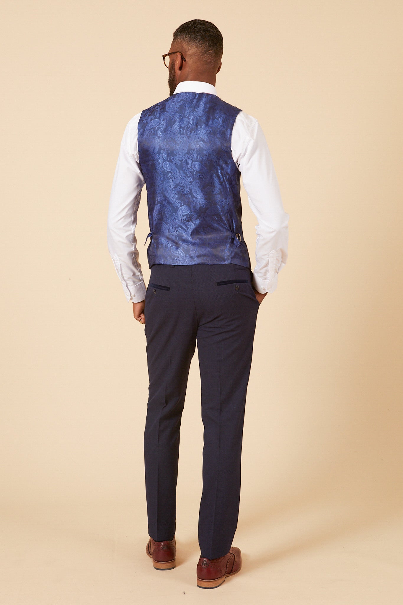 Official West Ham United Club Suit | Bromley Navy Check Suit for Men - Perfect for Match Days, Weddings & Formal Events