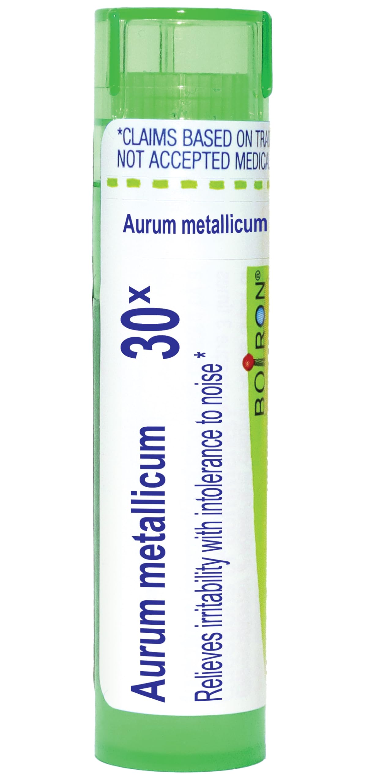 Boiron Aurum Metallicum 30X Homeopathic Medicine - 80 Pellets for Irritability & Noise Sensitivity Relief | Natural Stress Support for Work & Social Situations