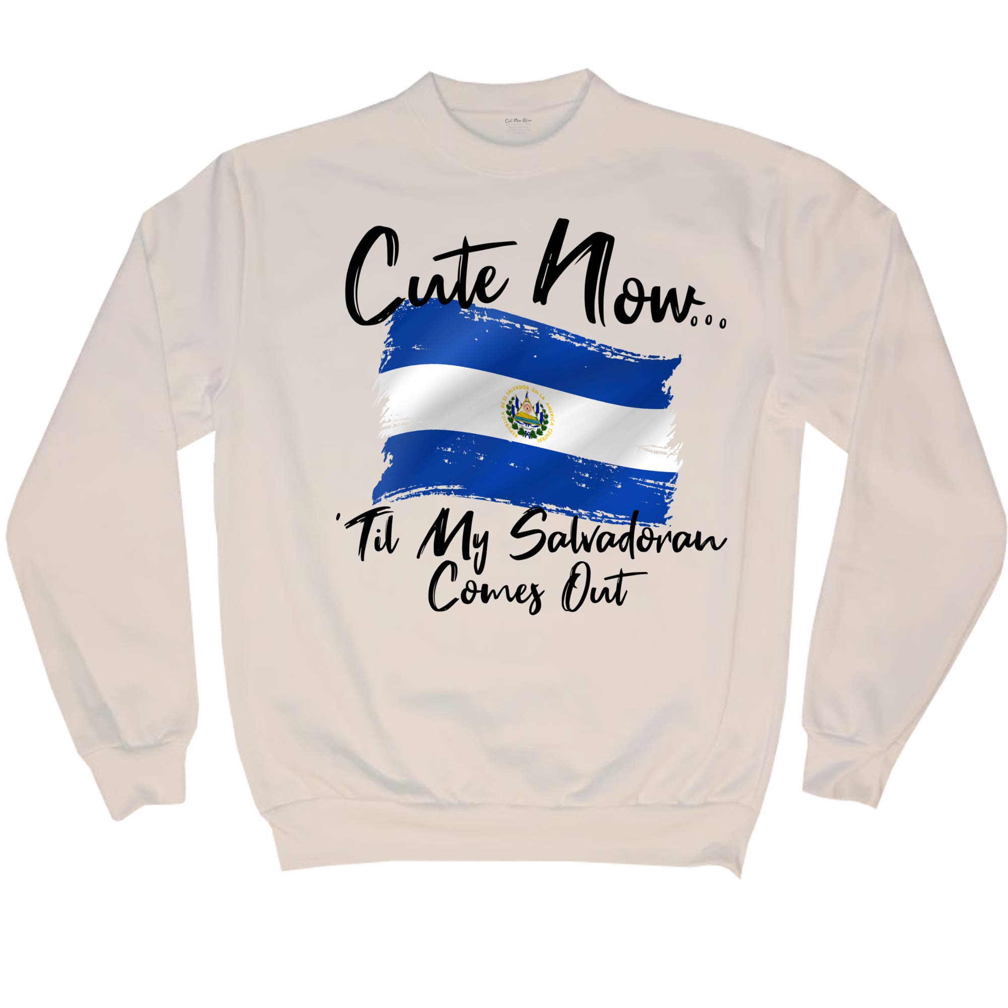 Women's El Salvador Flag Sweatshirt - Long Sleeve Crewneck Pullover (Sizes S-2XL) | Patriotic Salvadoran Apparel for Casual Wear & Cultural Events