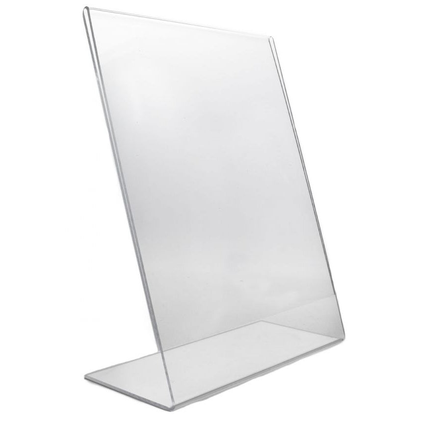 Cal Mil 513 Clear Plastic Easel Tabletop Cardholder - 8.5
