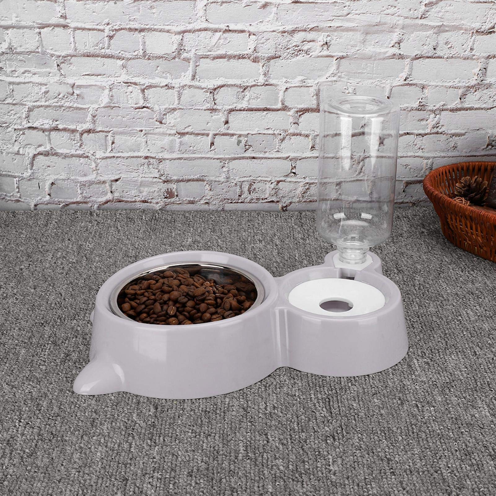 Automatic Pet Feeder Bowl - Dual Split Design Dog Water Dispenser for Cats & Dogs | Perfect for Home, Travel & Outdoor Use