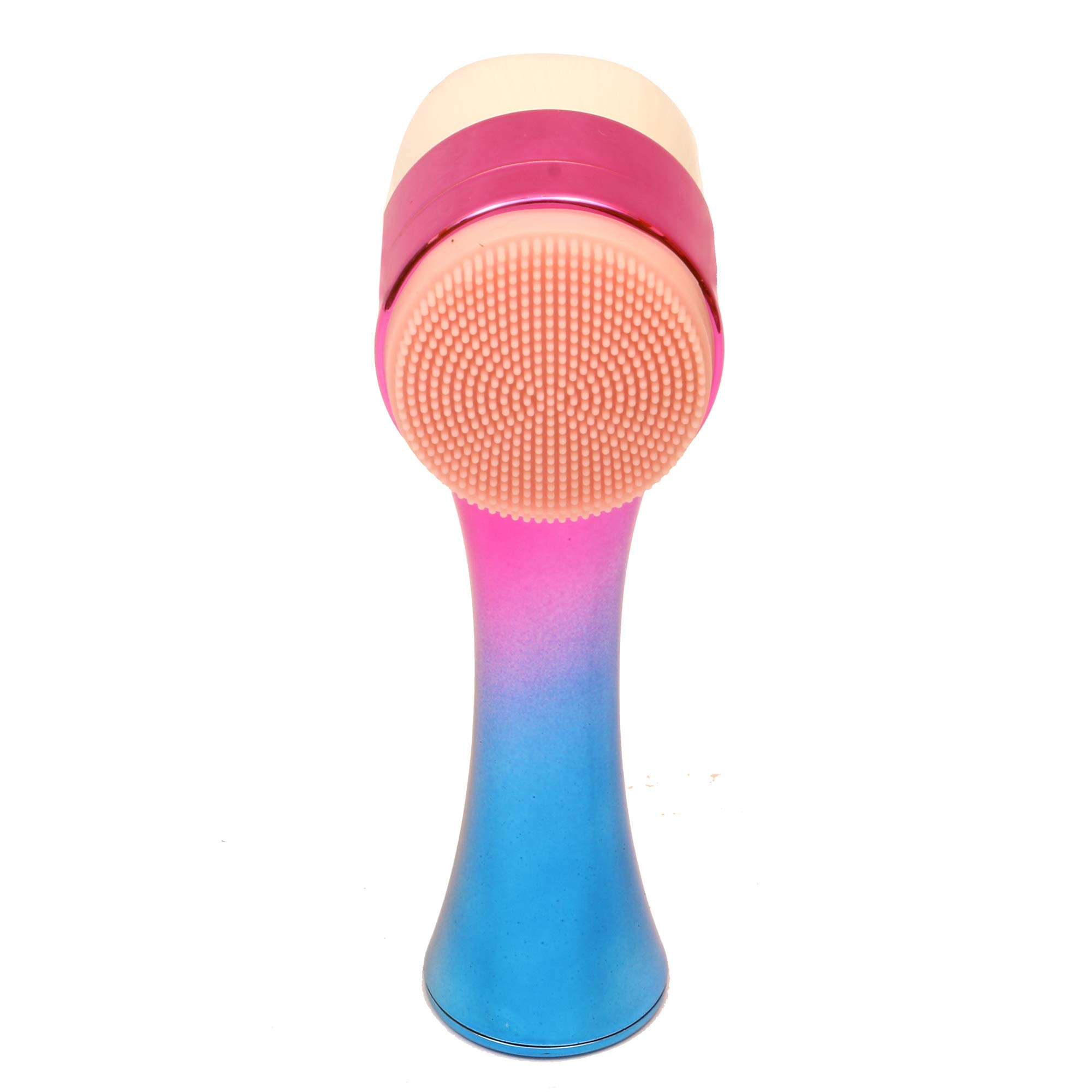 Deep Pore Cleansing Brush - Exfoliating Facial Scrubber with Bamboo Fiber for Blackhead Removal & Skin Massage | Double-Sided Soft Brush for Daily Skincare Routine & Spa Treatments