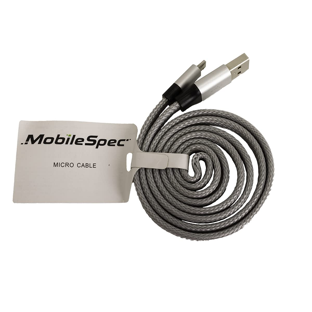 Mobile Spec MB06115 3ft Retractable USB to Micro USB Cable - Silver | Compact & Tangle-Free Charging Cord for Smartphones, Tablets, and Portable Devices | Perfect for Travel, Office, and Home Use