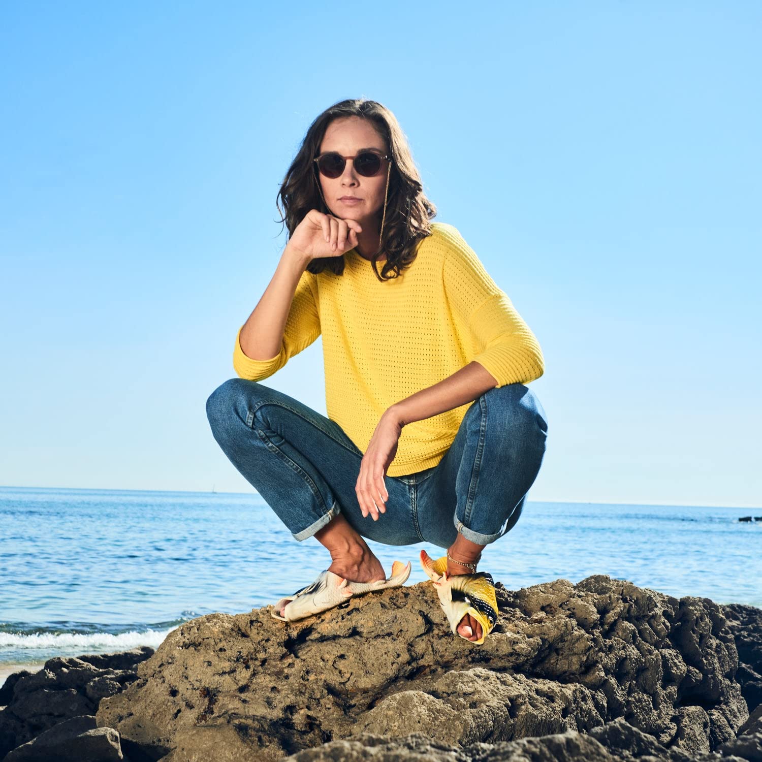 Coddies Fish Flip Flops - Original Funny Fish Slippers for Men & Women | Comfortable Unisex Sandals for Pool, Beach, Shower & Home Use | Unique Gift Idea for Summer Vacation & Relaxation