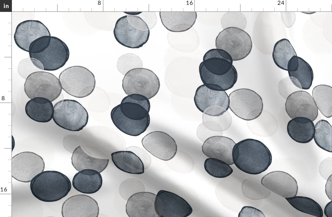 Watercolor Bubbles Neutral Dots Gray Charcoal Polka Dot Printed Fleece Fabric Fat Quarter - Soft Fleece Material for Sewing Blankets, Loungewear & No-Sew DIY Projects - Perfect for Baby Blankets, Home Decor & Crafting