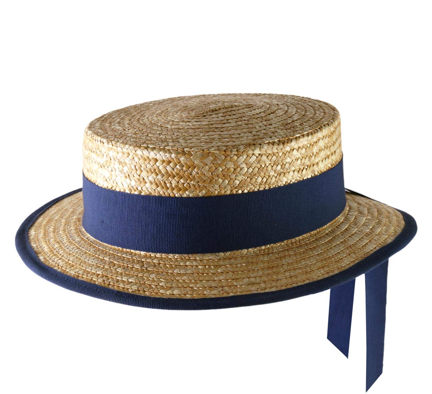 Stylish Gondolier Boater Hat - Classic Straw Hat for Men & Women - Perfect for Summer Outings, Venetian Costumes, and Themed Parties