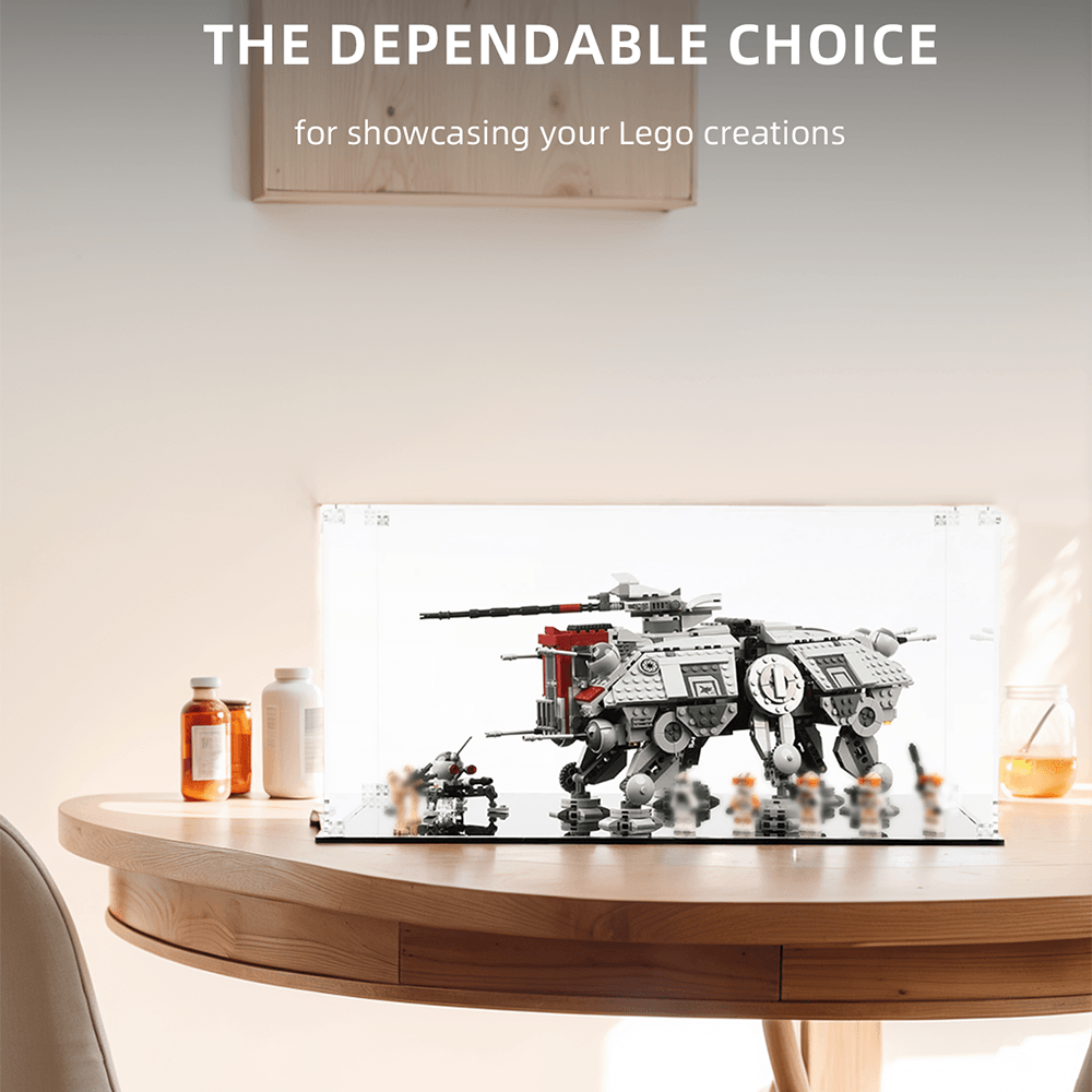 LEGO 75337 Star Wars AT-TE Walker Display Case - Clear Acrylic Showcase for Collectible LEGO Sets - Perfect for Home Decor, Office Display & Gift Giving