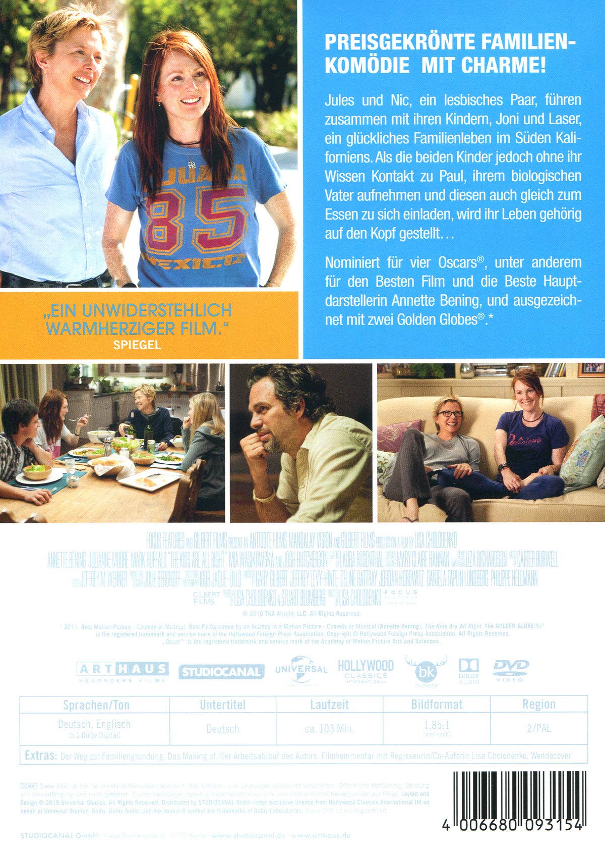 The Kids Are All Right (2010) DVD - Award-Winning Comedy Drama About Modern Family Life - Perfect for Family Movie Nights & LGBTQ+ Film Collections
